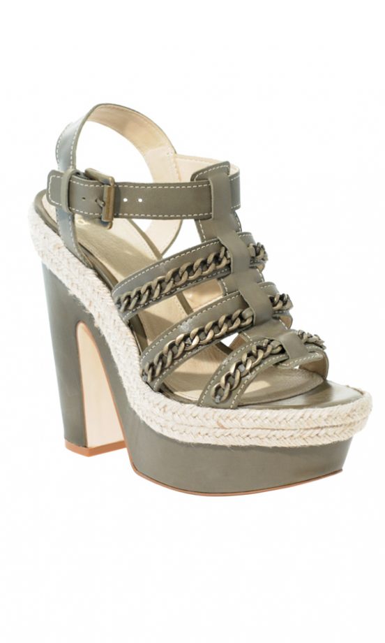 Asos Helga Leather And Chain Heel Sandals, £120