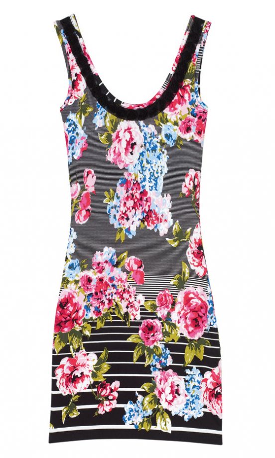 Miss Selfridge Border Stripe Floral Dress, £32