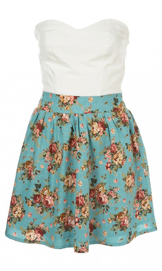 Rare At Topshop Contrast Bandeau Dress, £39