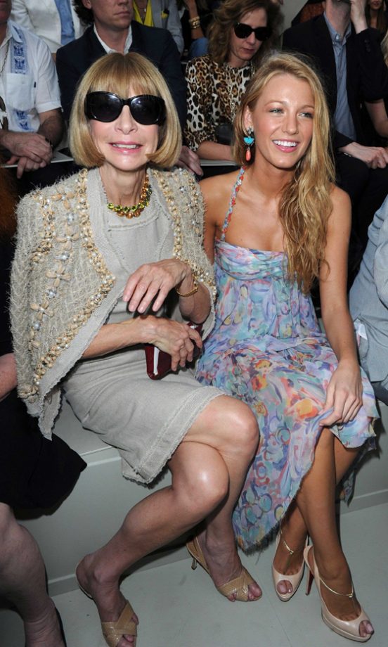 Anna Wintour And Blake Lively At The Chanel Haute Couture Autumn/Winter 2010/11 Fashion Show