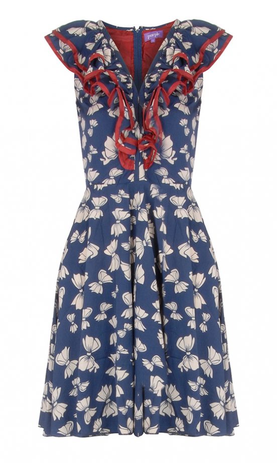 Dorothy Perkins Purple Bow Print Dress, £29
