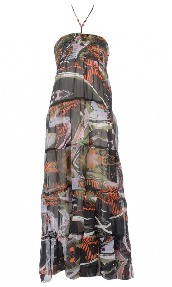 Closet At Dorothy Perkins Green Chiffon Maxi Dress, £35