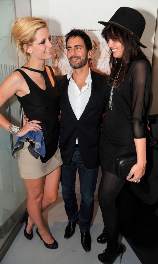 Mischa Barton With Marc Jacobs And Daisy Lowe At The Fashion Designer's Bang Fragrance Launch, Harvey Nichols, 2010