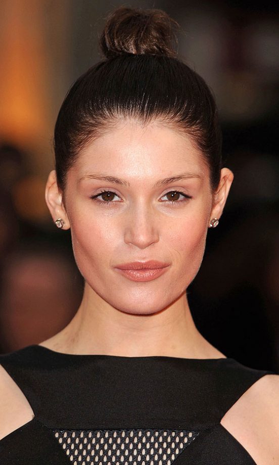 Gemma Arterton Looks Glam With A Sleek Top-Knot Hairstyle, 2010