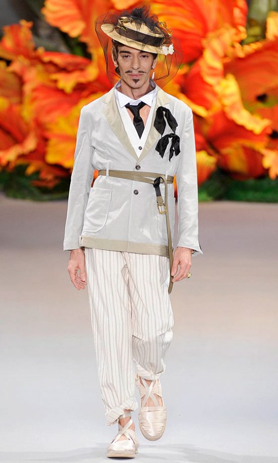 John Galliano Takes A Bow For His Christian Dior Haute Couture Show, 2010
