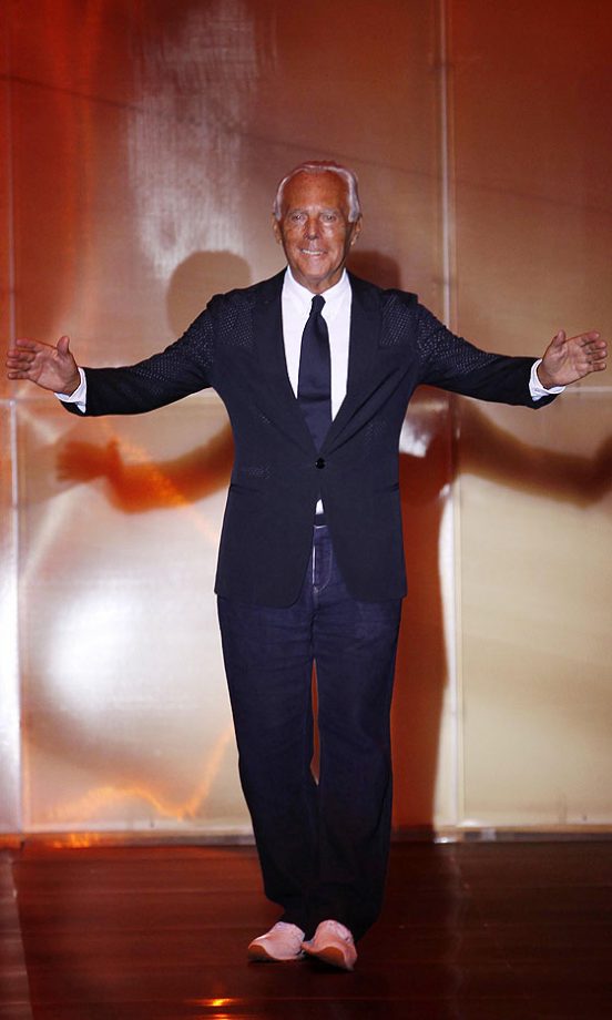 Giorgio Armani On The Catwalk At The Giorgio Armani Privé Autumn/Winter 2010/11 Fashion Show