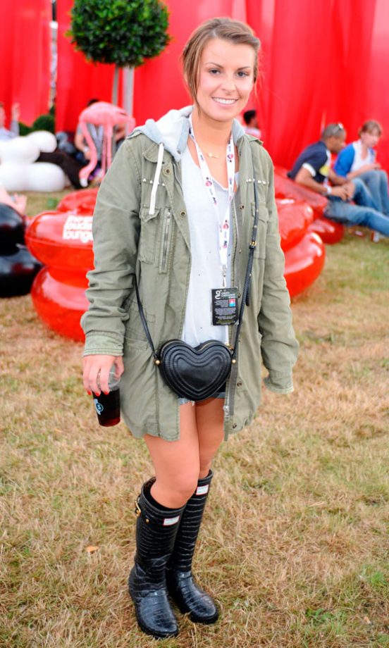 Coleen Rooney Wraps Up At V Festival 2010
