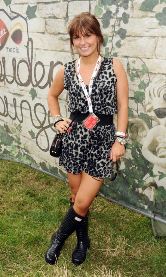 Coleen Rooney Shows Her Post-Baby Figure In A Leopard Print Jumpsuit At V Festival 2010