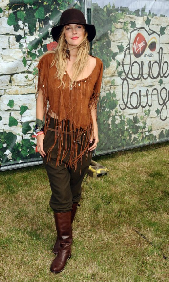 Drew Barrymore Looks Every Inch The A-List Star At V Festival 2010