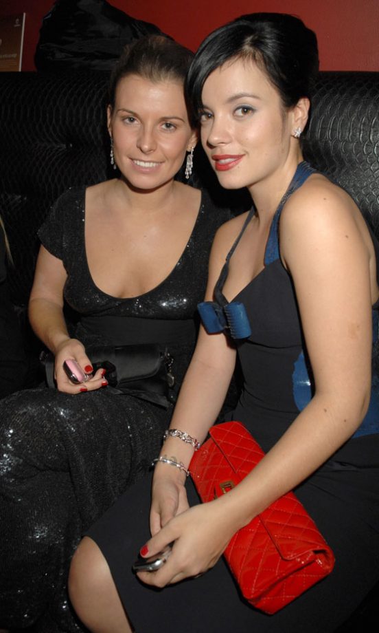 Lily Allen With Coleen Rooney At The Swarovski Fashion Rocks Party, October 2007