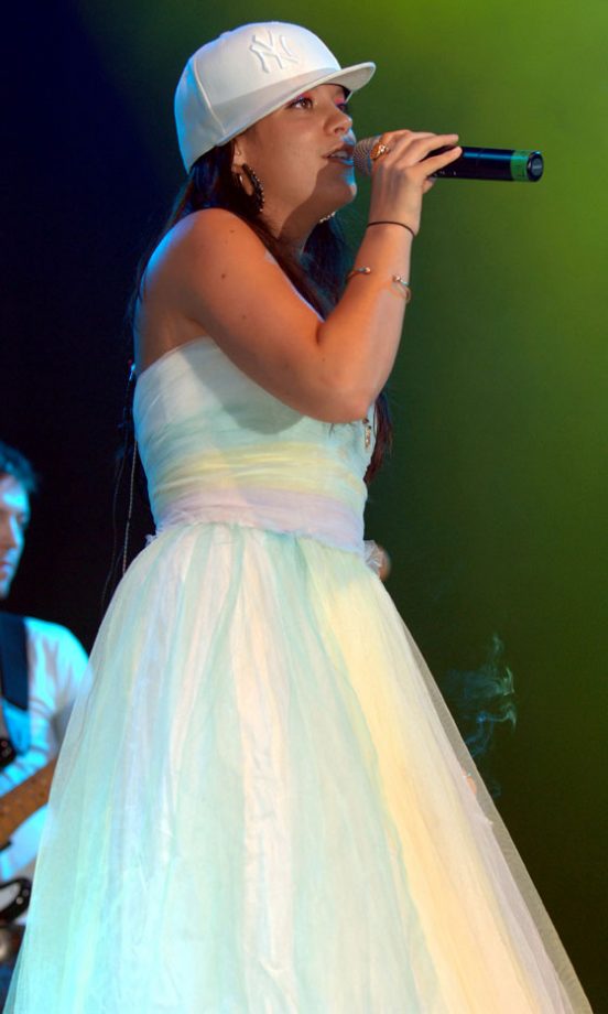 Lily Allen On Stage At The Virgin Music Festival, August 2006
