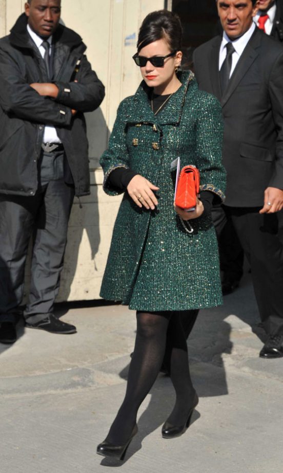Lily Allen Wraps Up In Style After The Chanel SS11 Fashion Show, 2010