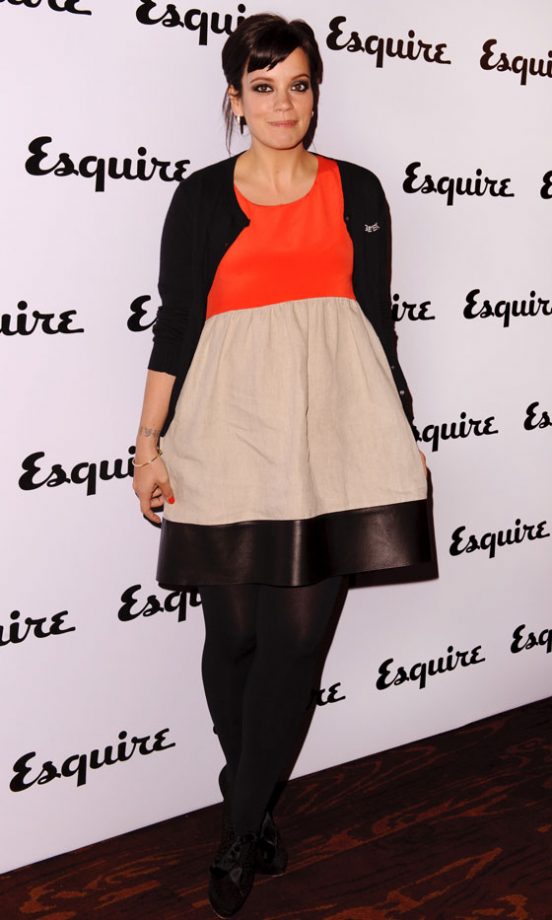 Lily Allen Rocks The Colour-Blocking Trend At The Esquire June Issue VIP Launch Party, 2011