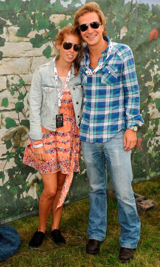 Princess Beatrice And Dave Clark Relax At The Virgin Media Louder Lounge At V Festival 2010