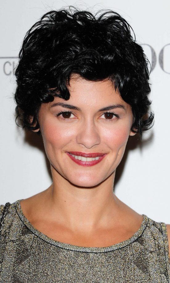 Audrey Tautou Goes Retro With A Curly Crop Hairstyle At The Coco Before Chanel Film Premiere In LA, 2009
