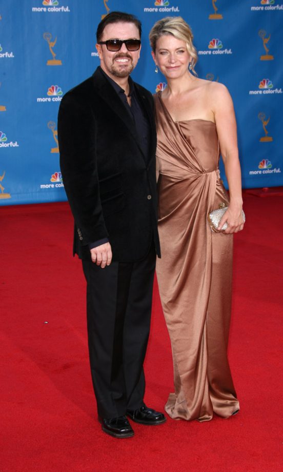 Ricky Gervais and Jane Fallon At The Emmy Awards 2010