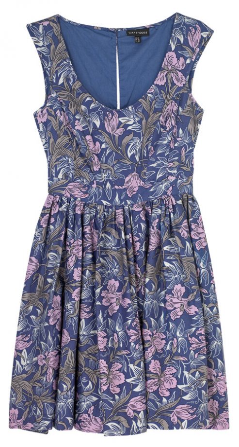 Warehouse Full Skirted Seamed Dress, £50