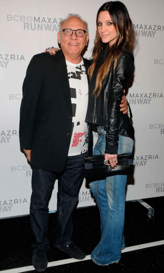 Ashlee Simpson With Fashion Designer Max Azria At The BCBG MAXAZRIA Show Spring 2011