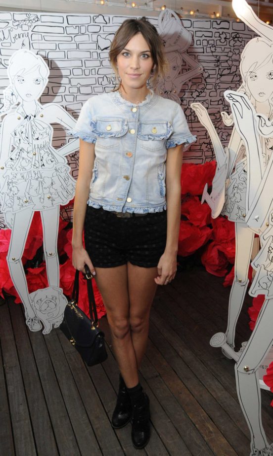Alexa Chung Flashes Her Pins At The Mulberry Party