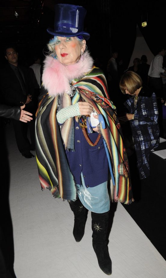 Anna Piaggi At The Aquilano Raimondi Spring/Summer 2011 Show