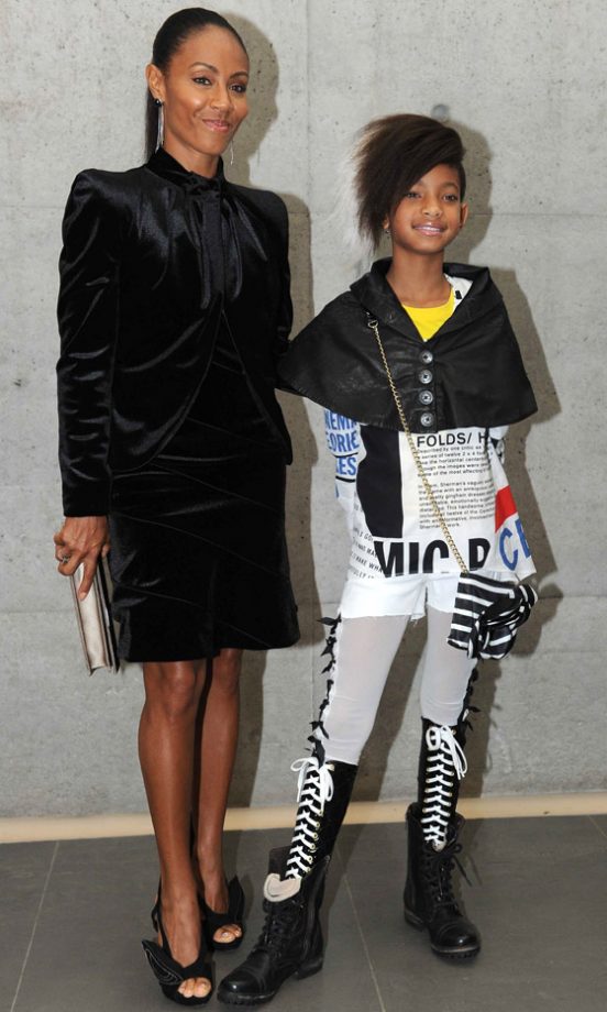 Jada Pinkett Smith And Willow Smith At The Emporio Armani Spring/Summer 2011 Show
