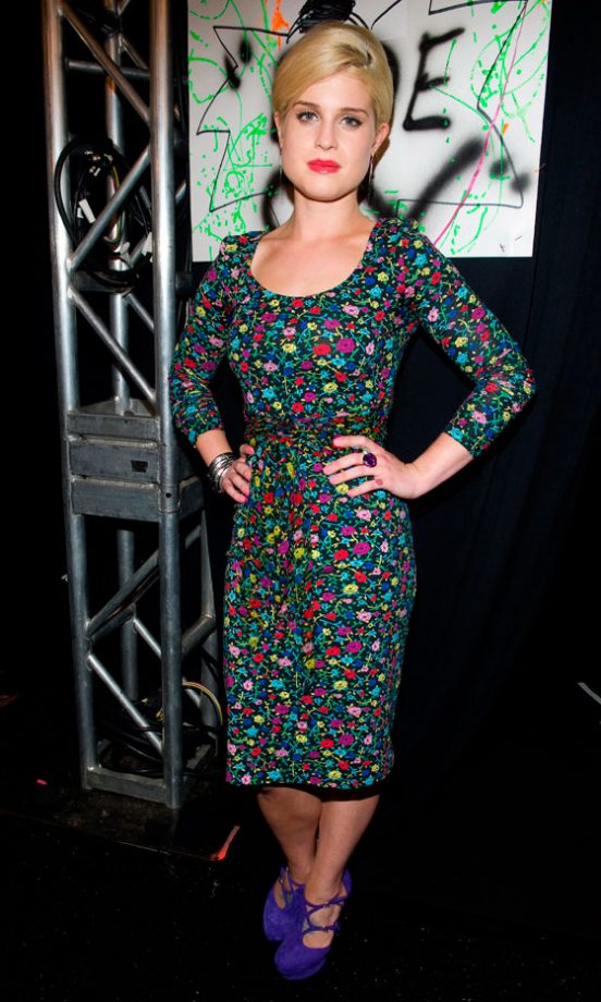 Kelly Osbourne Wearing A Floral Dress At The Betsey Johnson Spring/Summer 2011 Show