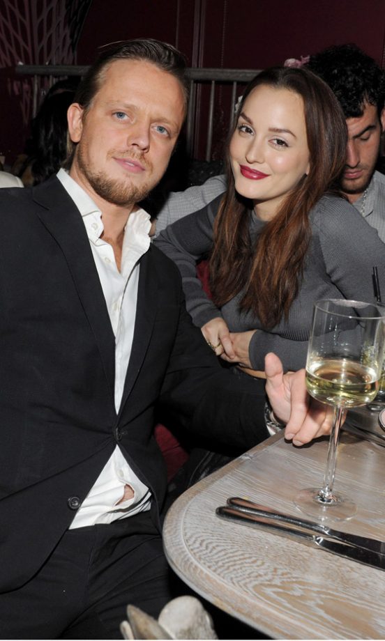 Edward Chapman And Leighton Meester Catch Up At The Marchesa Spring 2011 After Show Dinner