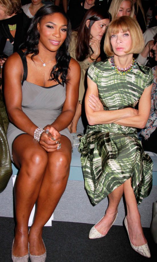 Serena Williams Takes Her Seat Beside Anna Wintour At The Vera Wang Spring/Summer Show 2011