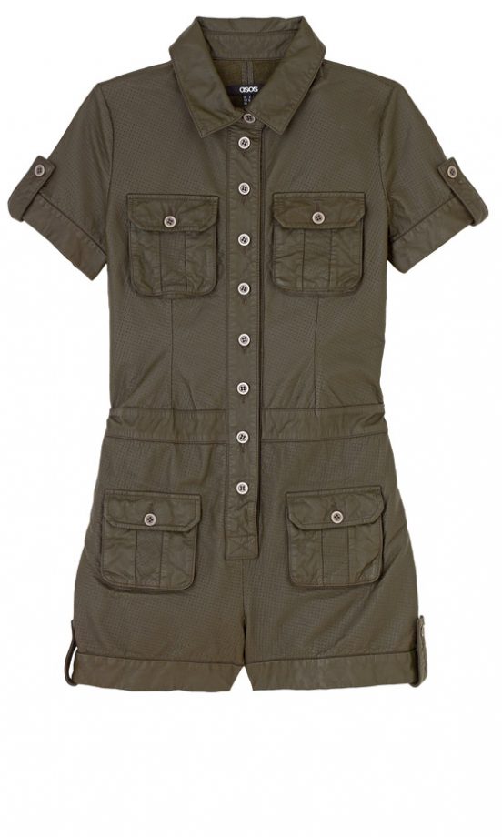Asos Airtex Leather Playsuit, £120