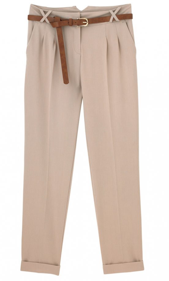 Miss Selfridge Stone Belted Trousers, £38