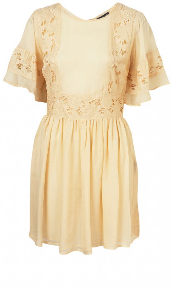 Topshop Floral Trim Tea Dress £30