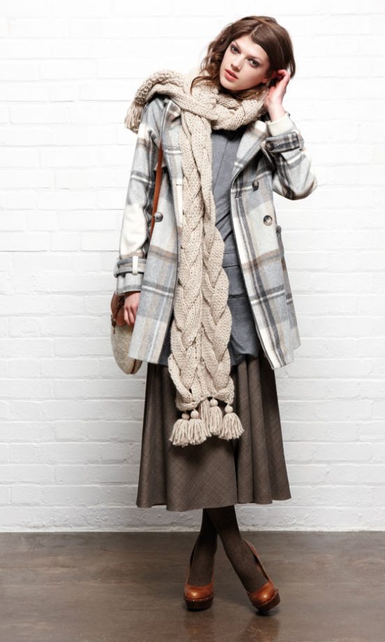 Warehouse Check Swing Coat, £140