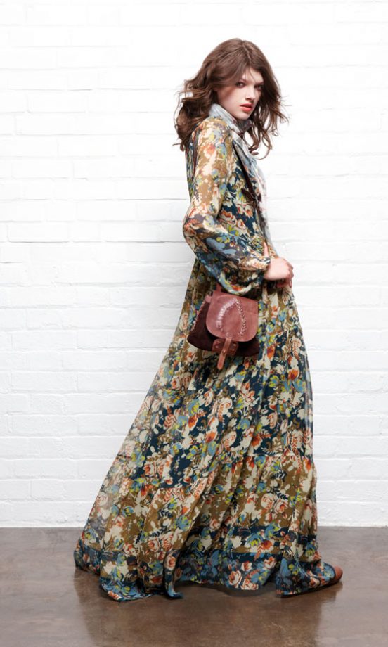 Warehouse Stripe Floral Maxi Dress, £85