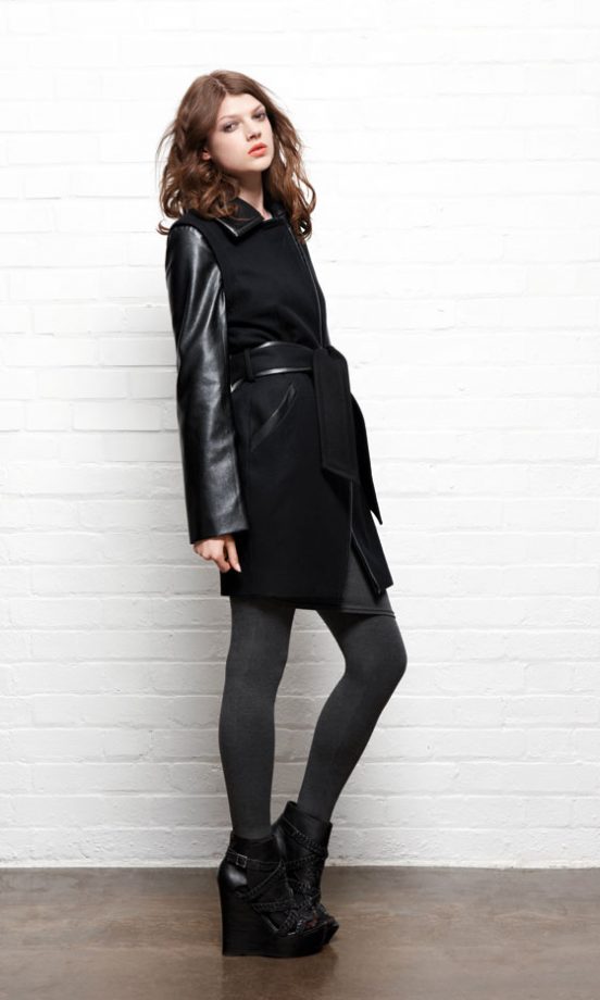 Warehouse Leatherette Sleeve Coat, £90