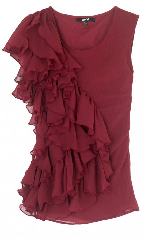 Asos Asymmetric Ruffle Front Top, £30