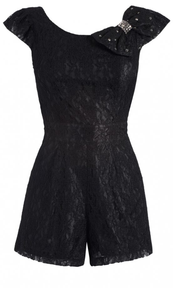 Pixie Lott For Lipsy Lace Bow Playsuit, £50
