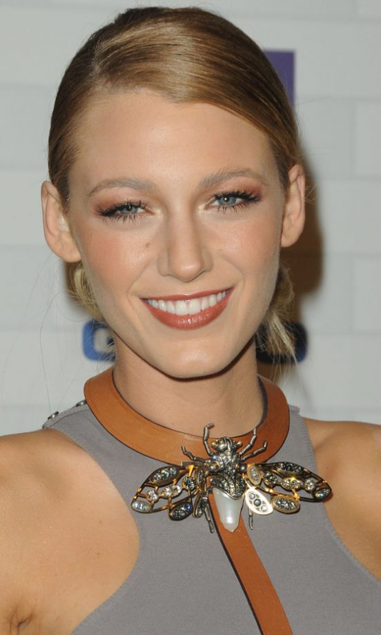 Blake Lively Completes Her Lanvin Dress With A Statement Necklace At The Spike TV Scream 2010 Awards