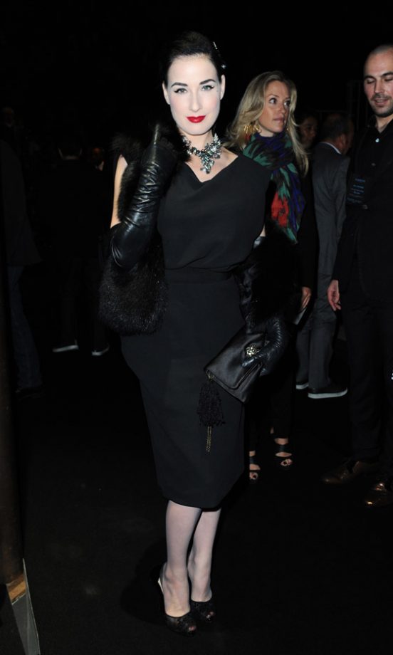 Dita Von Teese Goes Back To Black At The Lanvin Spring/Summer 2011 Show