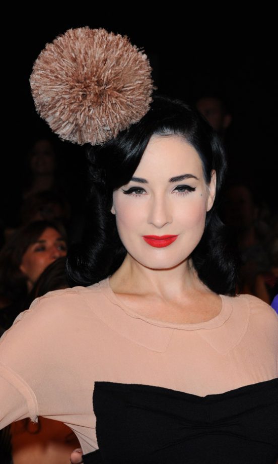 Dita Von Teese Rocks Some Serious Headgear At The Sonia Rykiel Spring/Summer 2011 Show