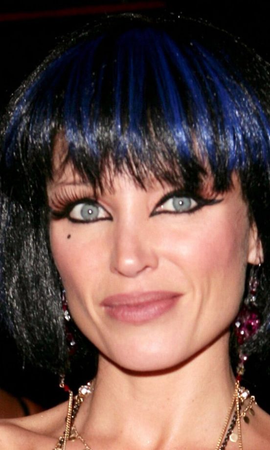 Dannii Minogue Bears A Striking Resemblance To Katy Perry In A Black Bobbed Wig, 2005