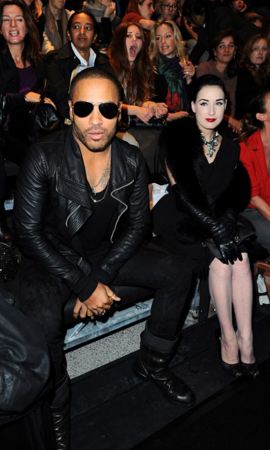 Dita Von Teese And Lenny Kravitz Sit Front Row At The Lanvin Spring/Summer 2011 Show