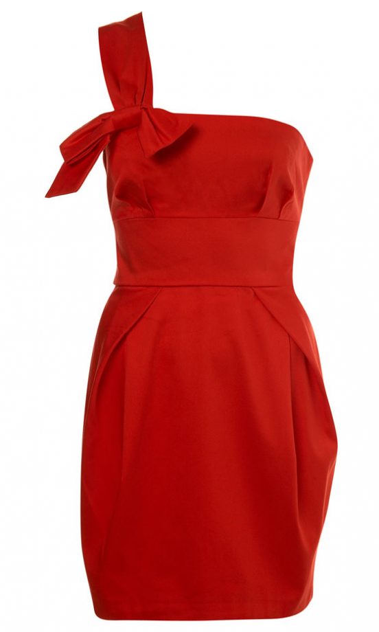 Miss Selfridge Red Cotton Sateen Dress, £38