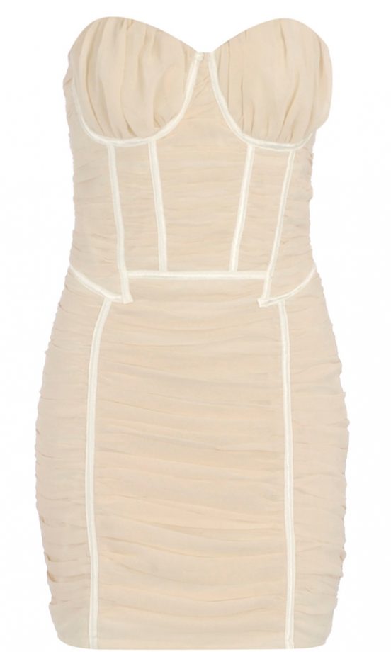 Dorothy Perkins Rise Cream Corset Dress, £28