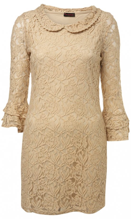 Miss Selfridge Cream Peter Pan Lace Dress £45