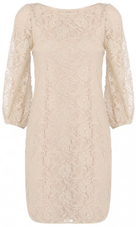 Dorothy Perkins Ivory Puff Sleeve Lace Dress £38.00