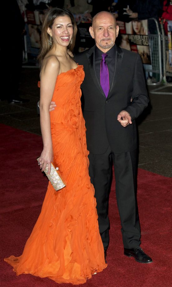Ben Kingsley And Wife Daniela Lavendar At The London Premiere Of Never Let Me Go