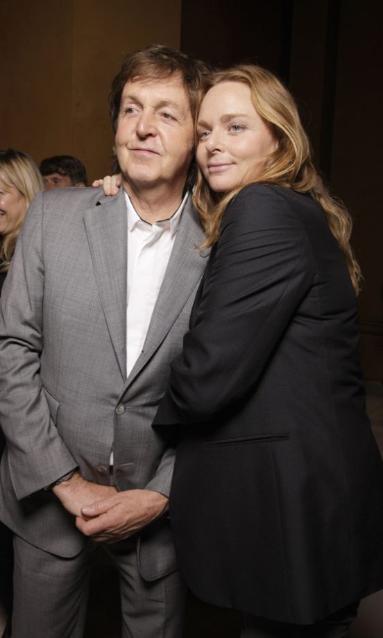 Stella McCartney With Her Dad, Sir Paul McCartney Backstage At Her Autumn/Winter 2011 Show