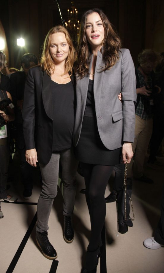 Stella McCartney With Liv Tyler Backstage At Stella's Autumn/Winter 2011 Show