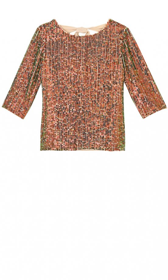 Topshop Bow Back Sequin Blouse, £65