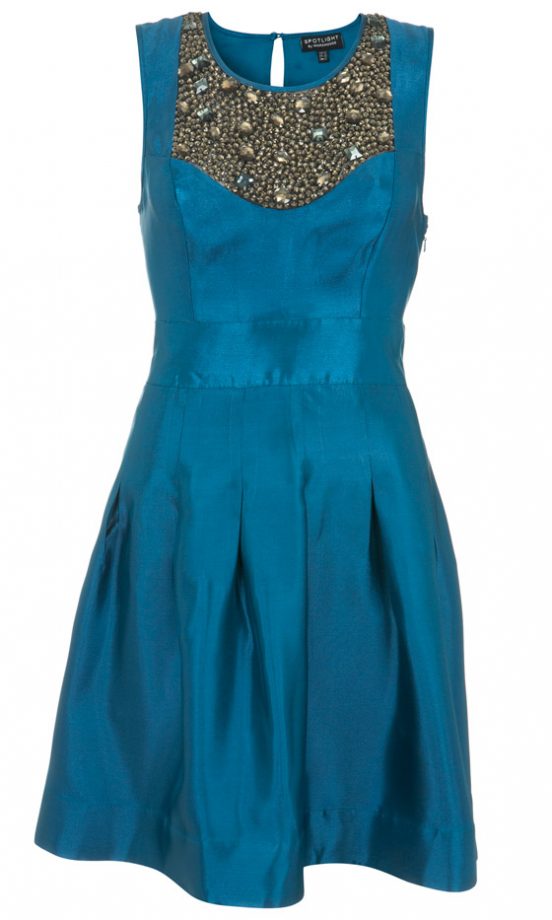 Warehouse Embellished Prom Yoke Dress, £85